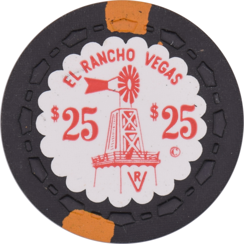 El Rancho Vegas Casino Las Vegas Nevada $25 Chip 1949