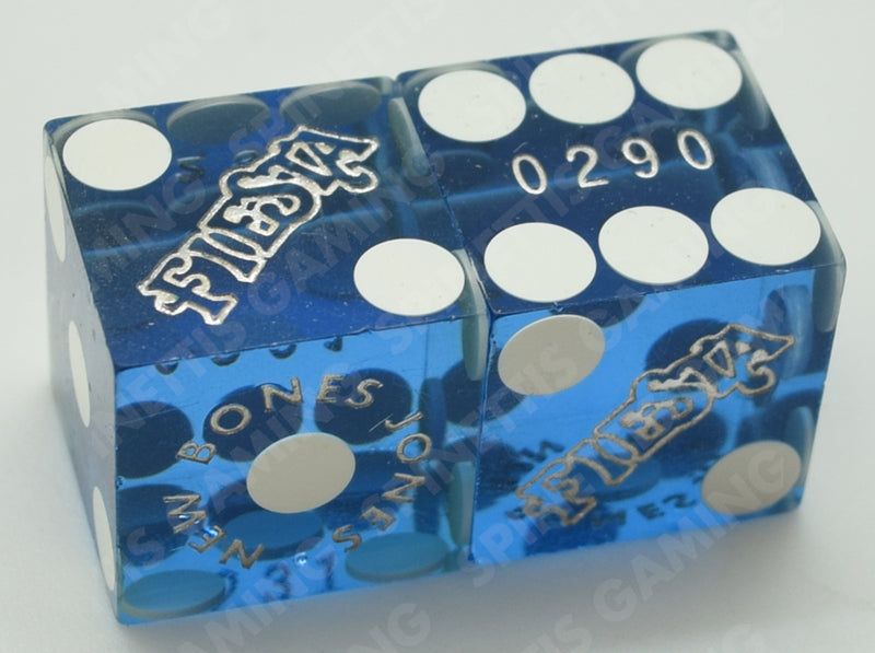 Fiesta Casino Las Vegas Nevada Non Matching Blue Pair of Dice