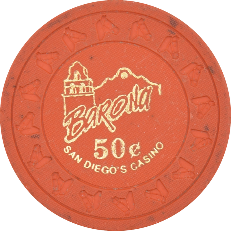 Barona Resort & Casino Lakeside California 50c HHR Chip