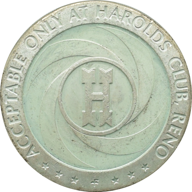 Harold's Club Casino Reno Nevada $5 Token 1967