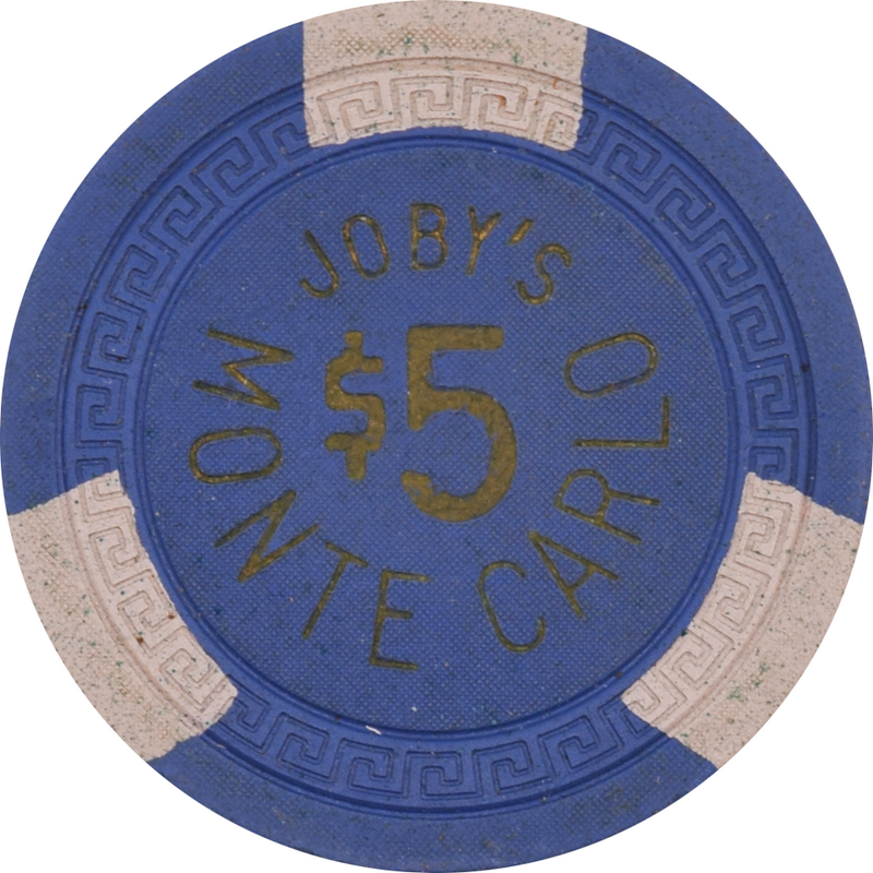 Joby's Monte Carlo Casino Crystal Bay Nevada $5 Chip 1960