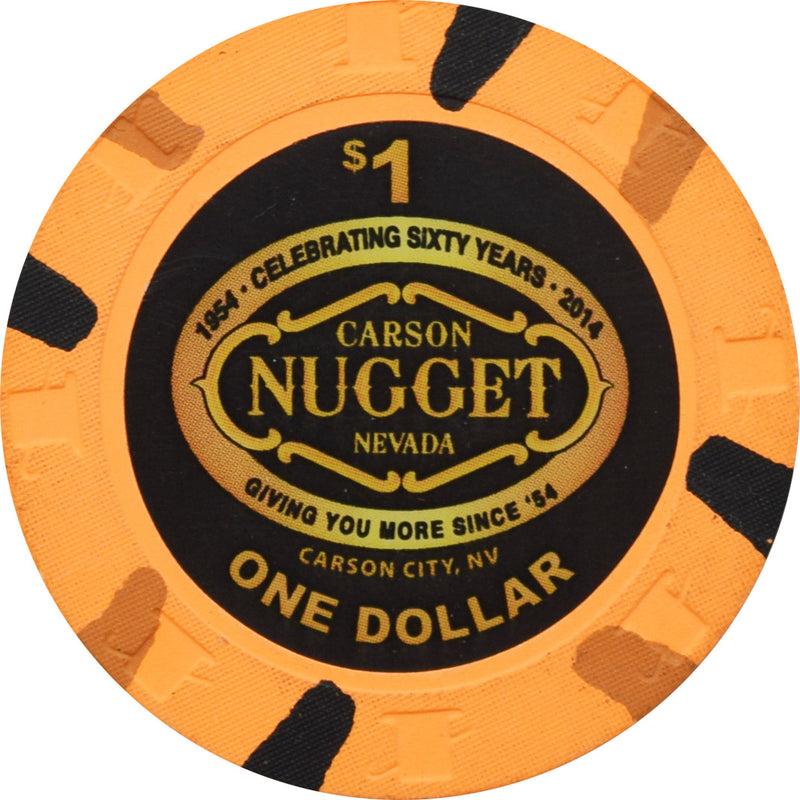 Carson City Nugget Casino Carson City Nevada $1 Chip 2014