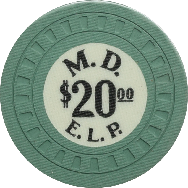 M.D. (Habana-Madrid Casino) Havana Cuba $20 Chip