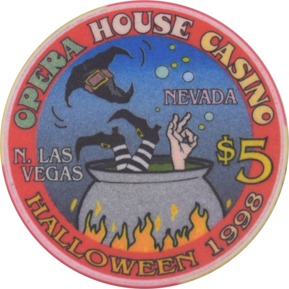 Opera House Casino N. Las Vegas Nevada $5 Halloween Chip 1998