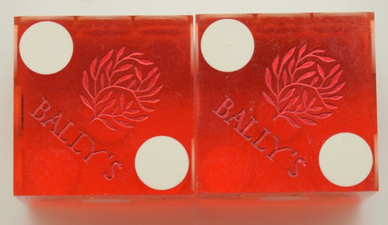 Bally's Casino Las Vegas Pair of Matching Logo Dice