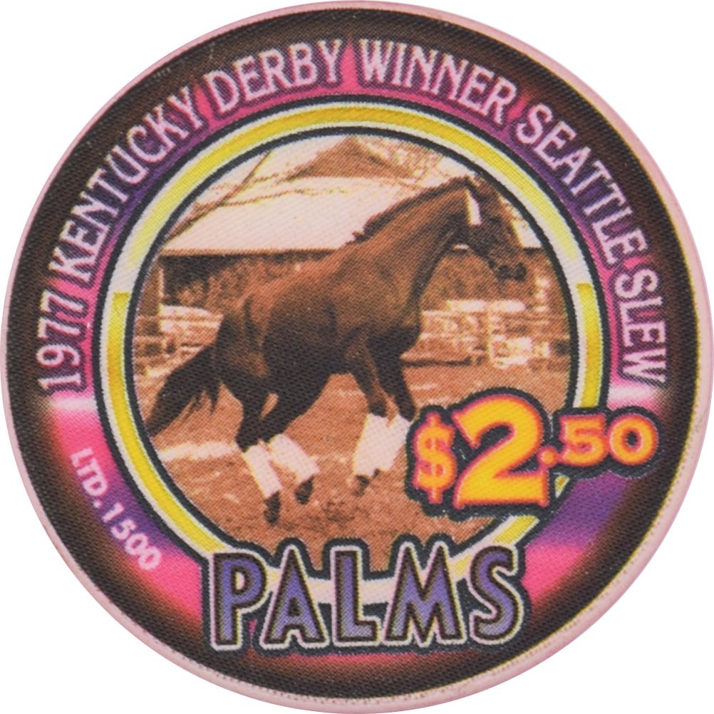 Palms Casino Las Vegas Nevada $2.50 Kentucky Derby Winner Seattle Slew Chip 1977