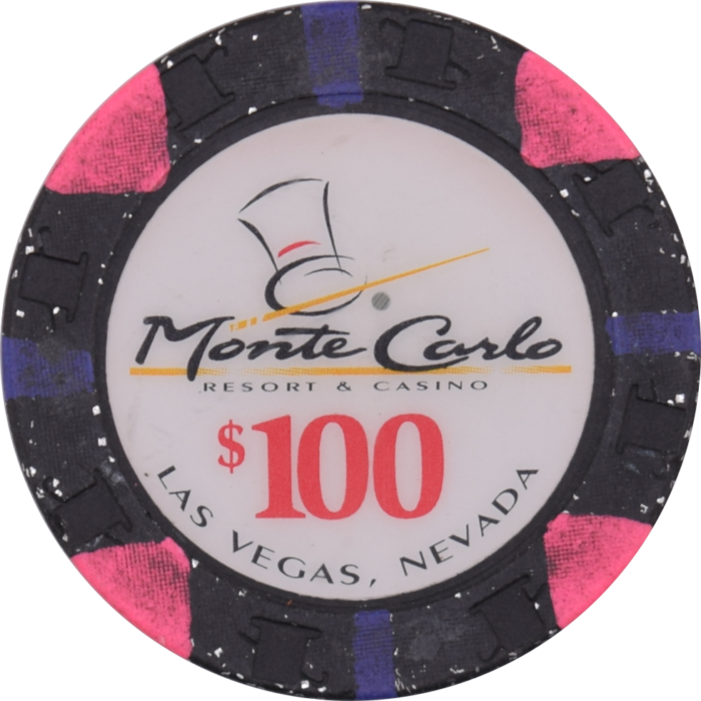 Monte Carlo Casino Las Vegas Nevada $100 Chip 1996