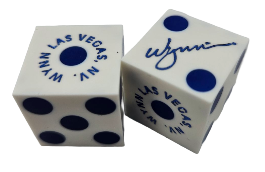 Wynn Hotel and Casino Las Vegas Nevada White Dice Pair