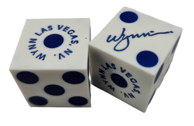 Wynn Hotel and Casino Las Vegas Nevada White Dice Pair