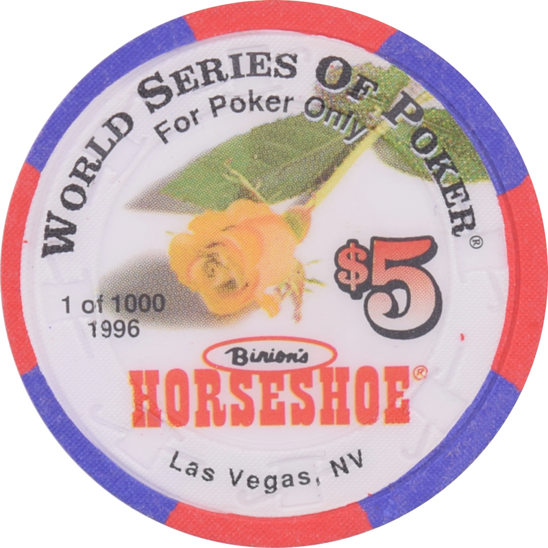 Horseshoe Club (Binion's) Casino Las Vegas Nevada $5 Marsha Waggoner Chip 1996