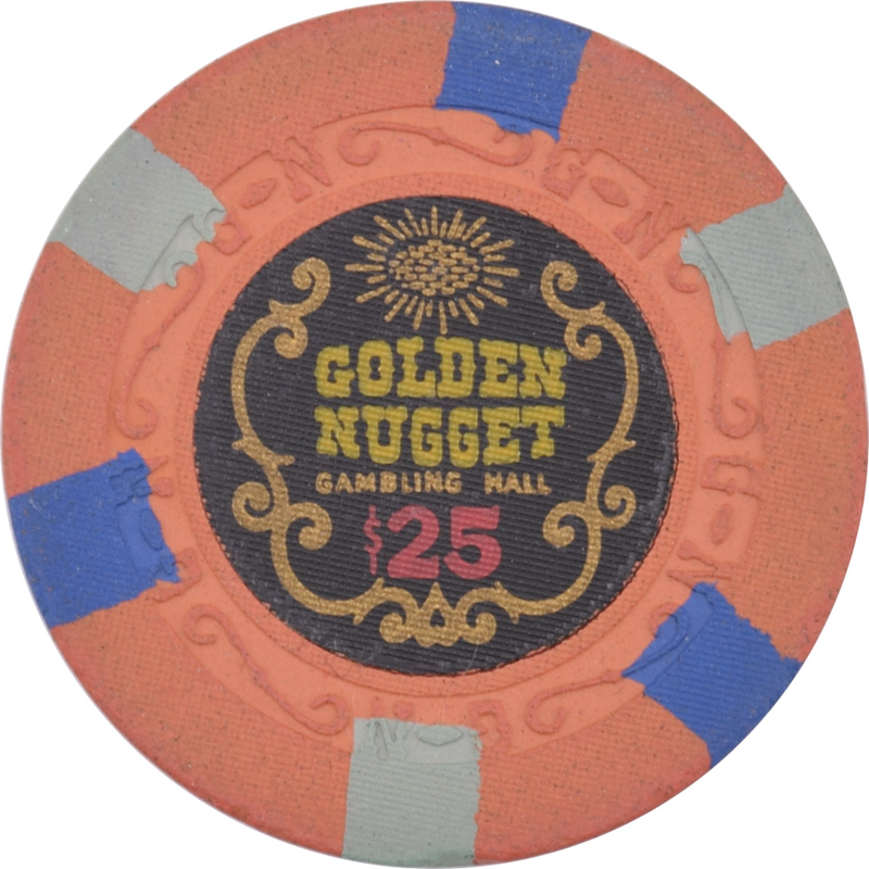 Golden Nugget Casino Las Vegas Nevada $25 Chip 1954