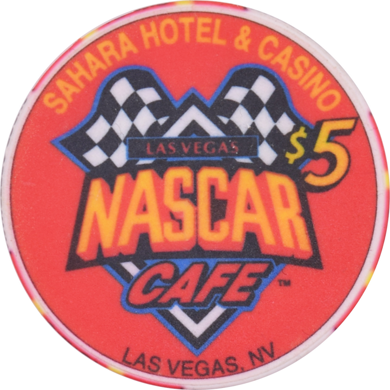 Sahara Casino Las Vegas Nevada $5 NASCAR Cafe Cyber Speedway Chip 2000