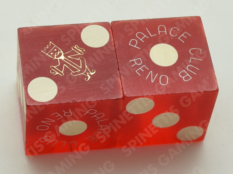 Palace Club Casino Reno Nevada Dice Pair Red