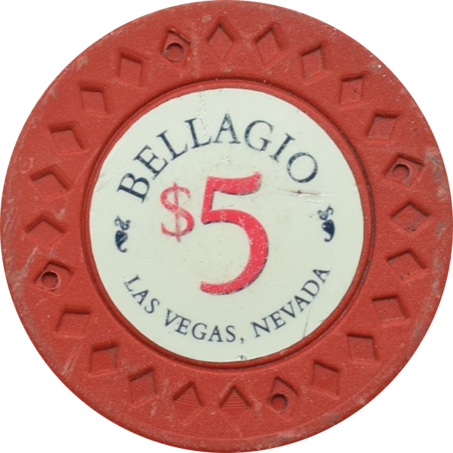 Bellagio Casino Las Vegas Nevada Ocean's Eleven Movie Prop $5 Chip