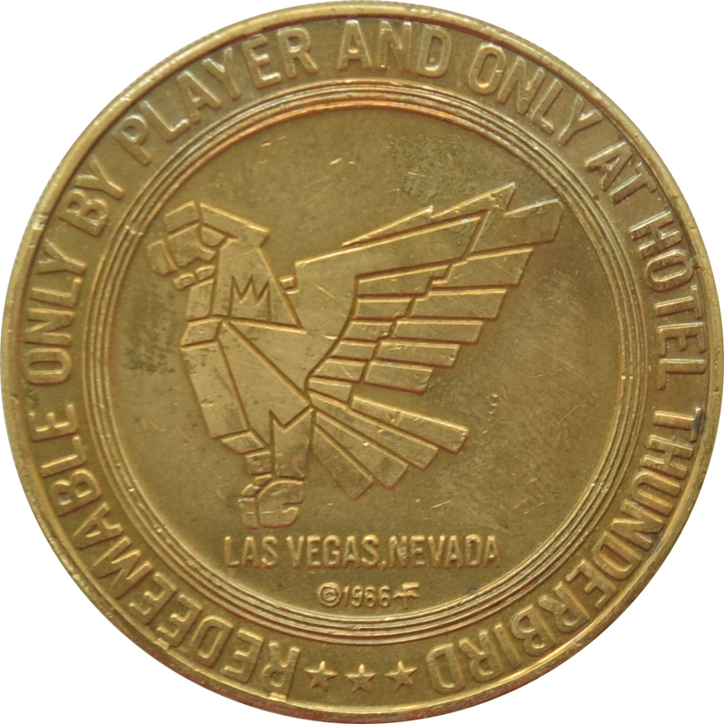 Thunderbird Casino Las Vegas Nevada $1 Token 1966 (Thunder Buck)