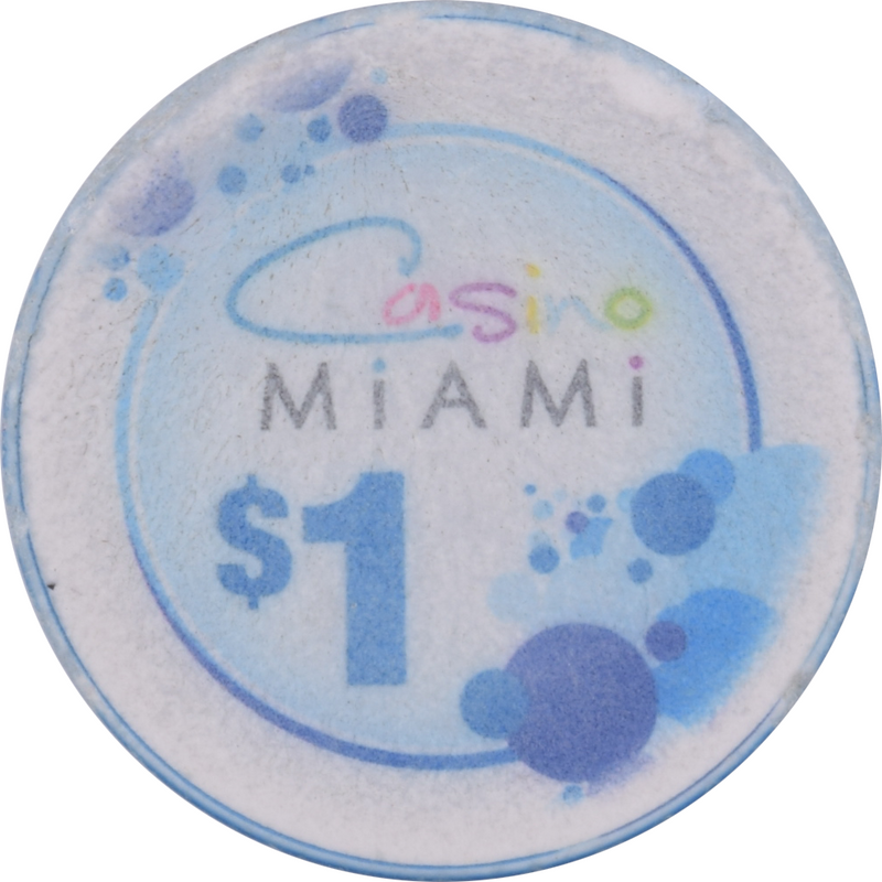 Casino Miami Jai Alai Casino Miami Florida $1 Ceramic Chip