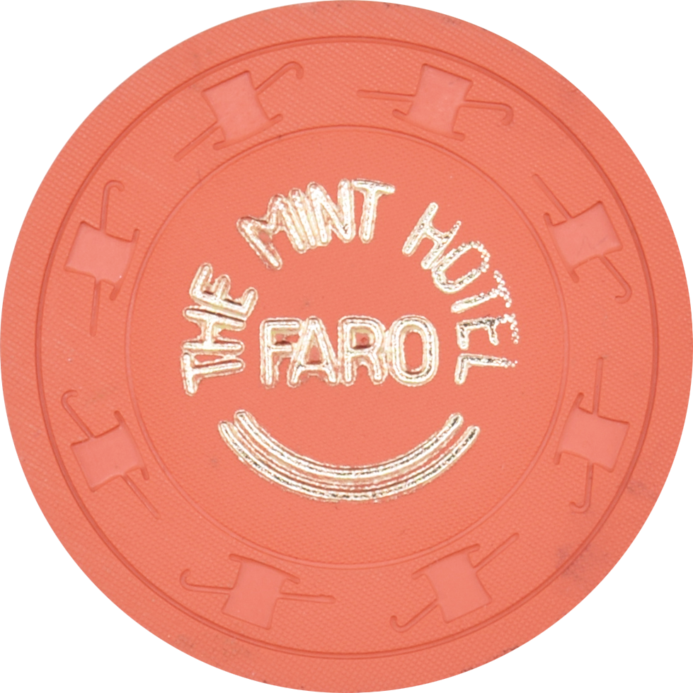 Mint Casino Las Vegas Nevada Faro Orange Chip 1960s