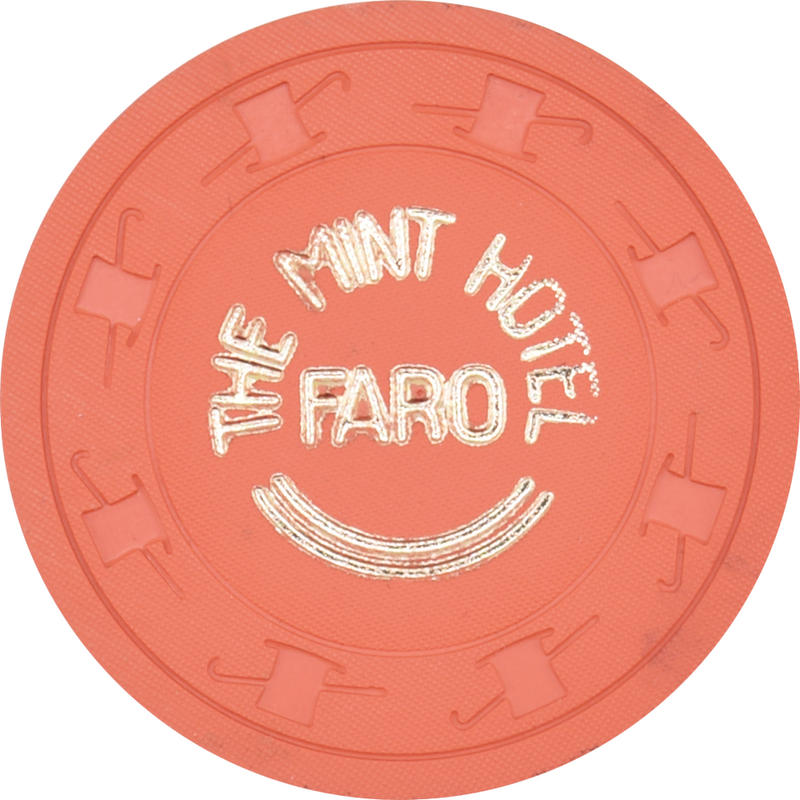 Mint Casino Las Vegas Nevada Faro Orange Chip 1960s