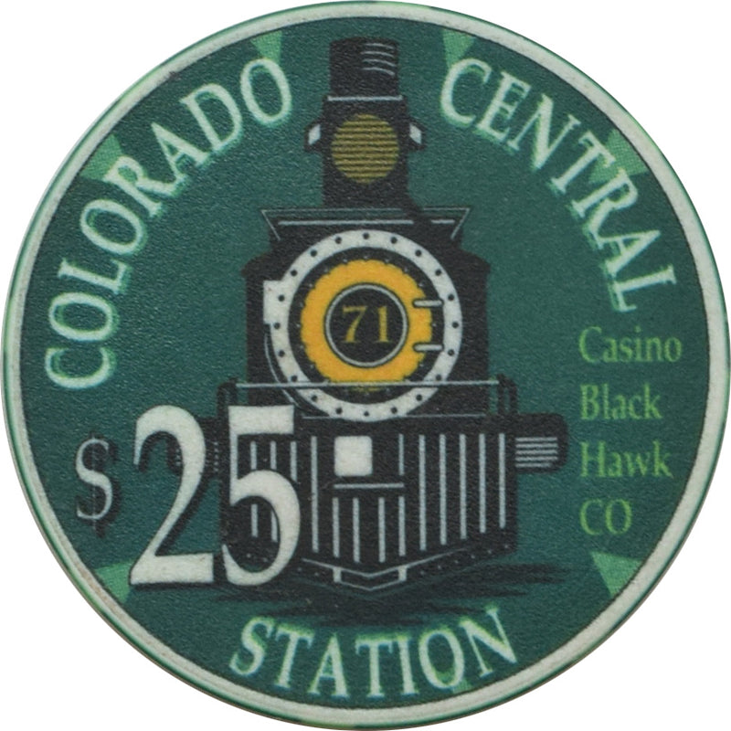 Colorado Central Station Casino Black Hawk Colorado $25 Chip