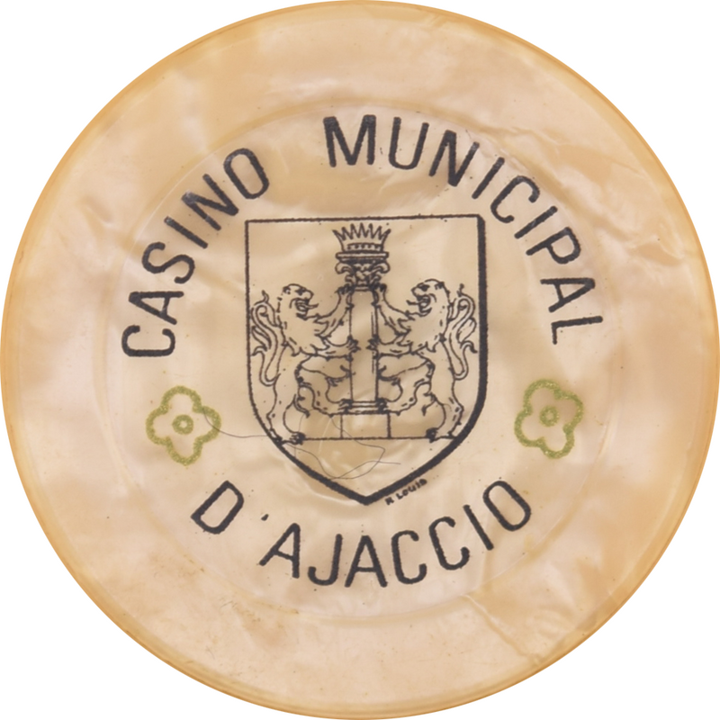 Casino Municipal d'Ajaccio Corsica Island France 10 FRF Jeton