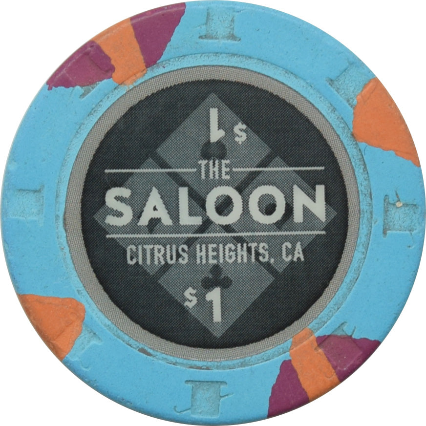 Stones Gambling Hall - The Saloon Room Citrus Heights California $1 Chip