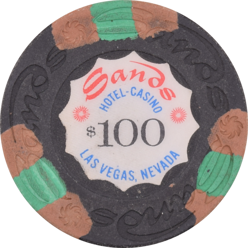 Sands Casino Las Vegas Nevada $100 Chip 1970s