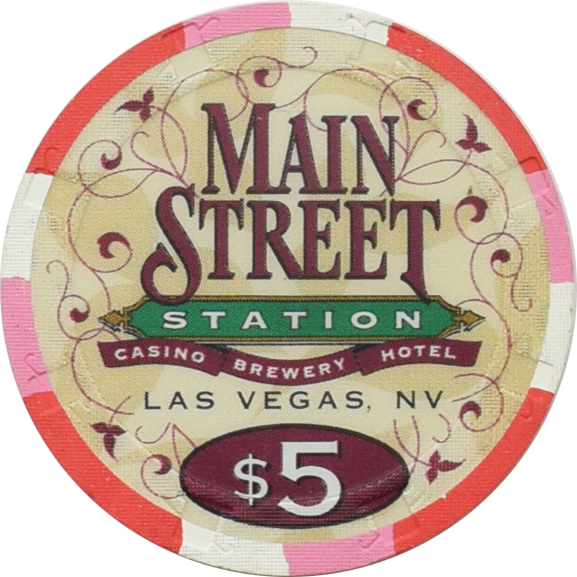 Main Street Station Casino Las Vegas Nevada $5 Millennium Chip 1999