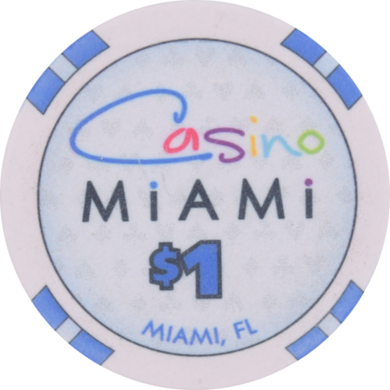 Casino Miami Jai Alai Miami Florida $1 Chip 2023