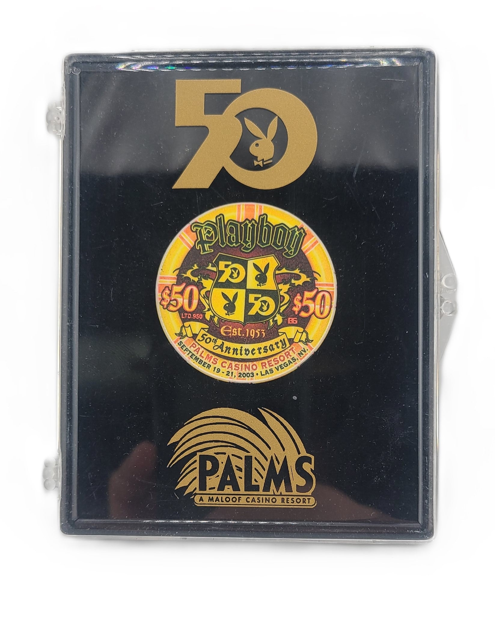 $50 Playboy 50th Anniversary Palms Casino Chip Las Vegas Nevada 2003