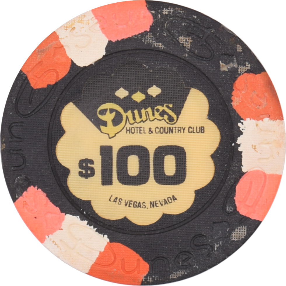 Dunes Casino Las Vegas Nevada $100 Dig Chip 1960s