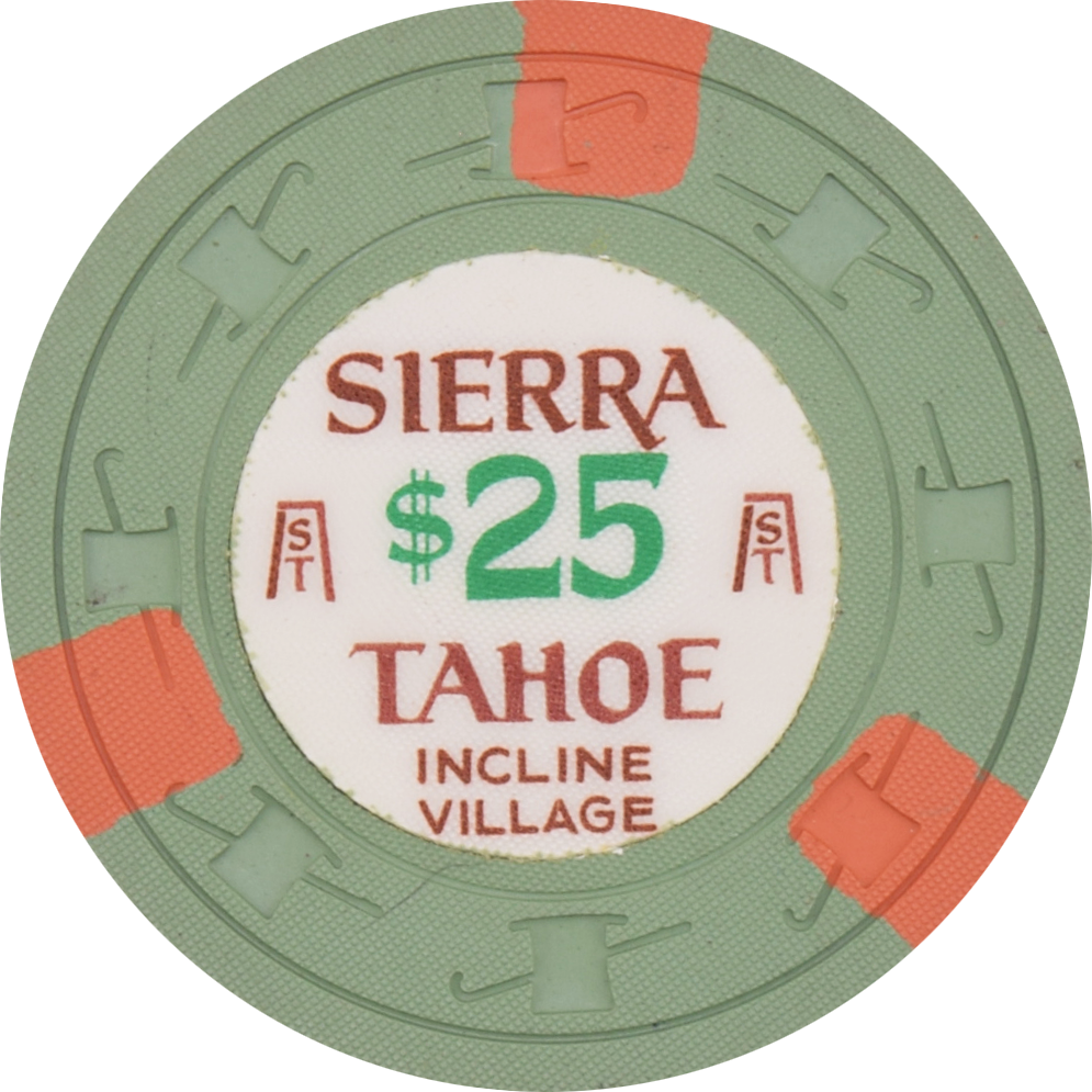 Sierra Tahoe Casino Incline Village Nevada $25 Chip 1965