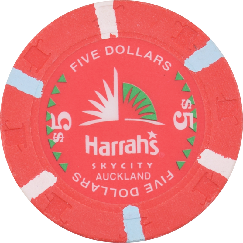 Harrah's Sky City Auckland New Zealand $5 Chip