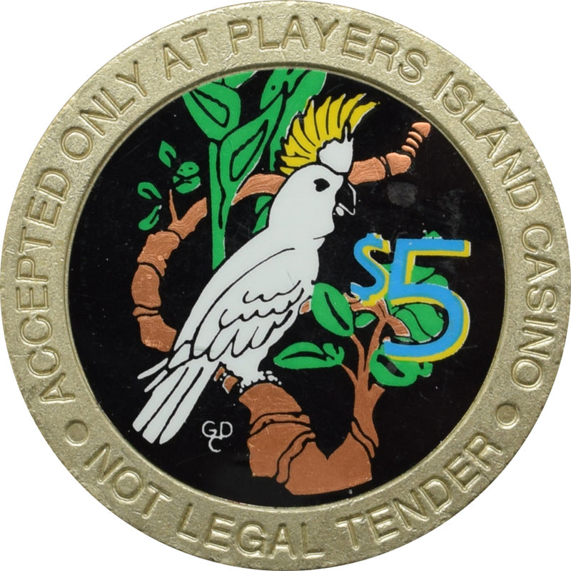 Players Island Casino Maryland Heights Missouri $5 Inlay Token