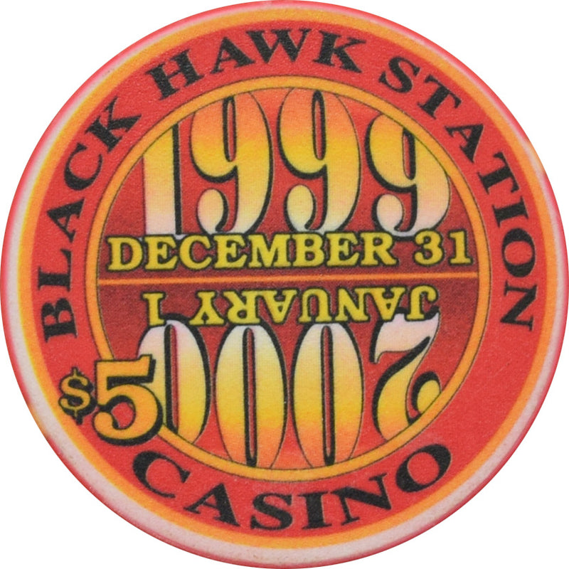 Black Hawk Station Casino Black Hawk Colorado $5 Millennium Chip