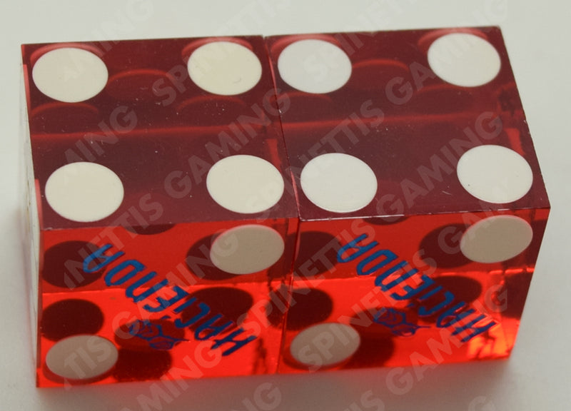 Hacienda Las Vegas Nevada Blue Foil Red Dice Pair Matching Numbers