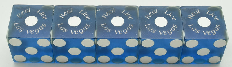 Bally's Casino Las Vegas Nevada Stick of 5 Blue Dice