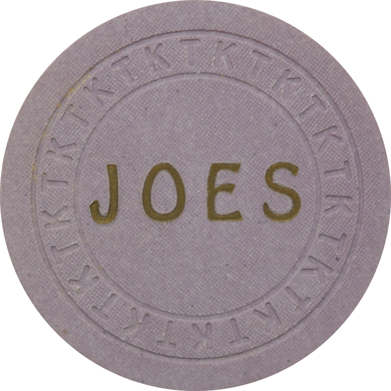 Joe's (Tavern) Casino Hawthorne Nevada $5 Chip 1950s