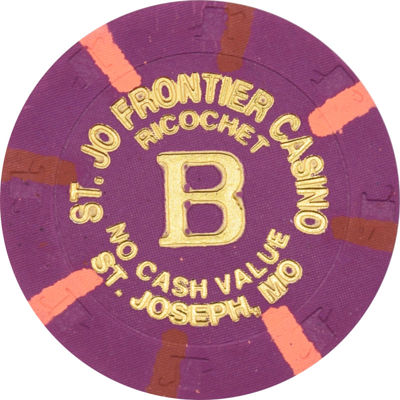 St. Jo Frontier Casino St. Joseph Missouri Roulette B Purple Spotted Chip