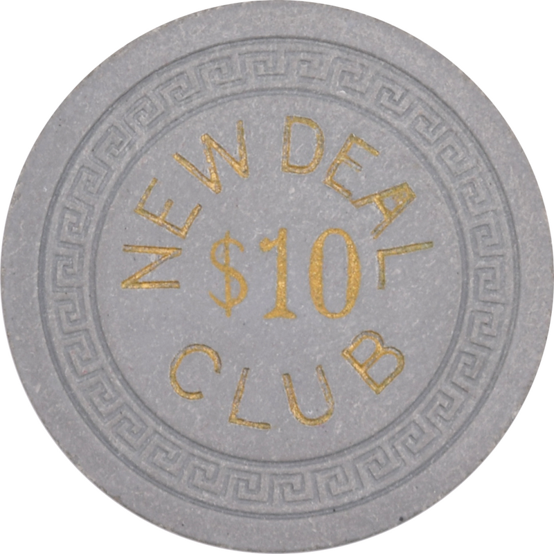 New Deal Club Casino Elko Nevada $10 Chip 1940s (Faded)