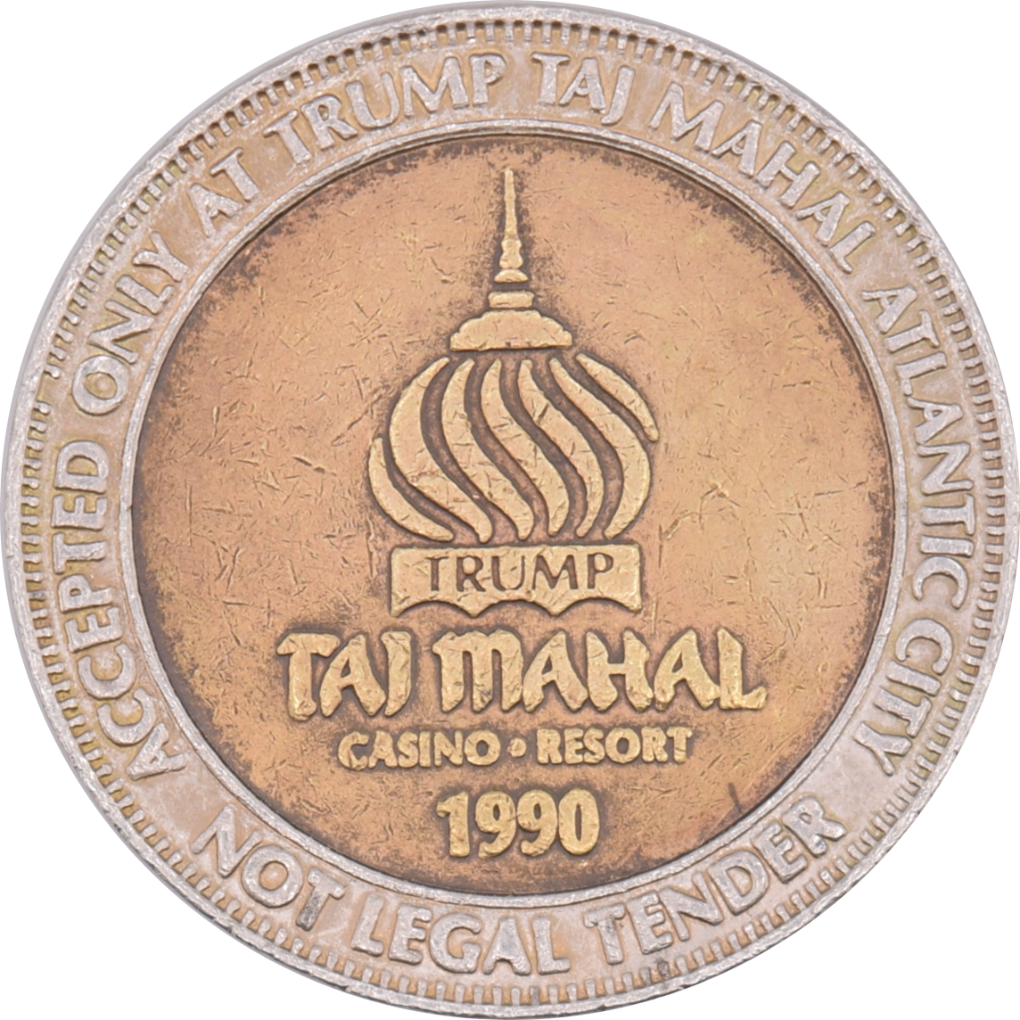 Trump Taj Mahal Casino Atlantic City New Jersey $5 Token