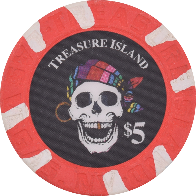 Treasure Island Casino Las Vegas Nevada $5 Mystere Chip 1997