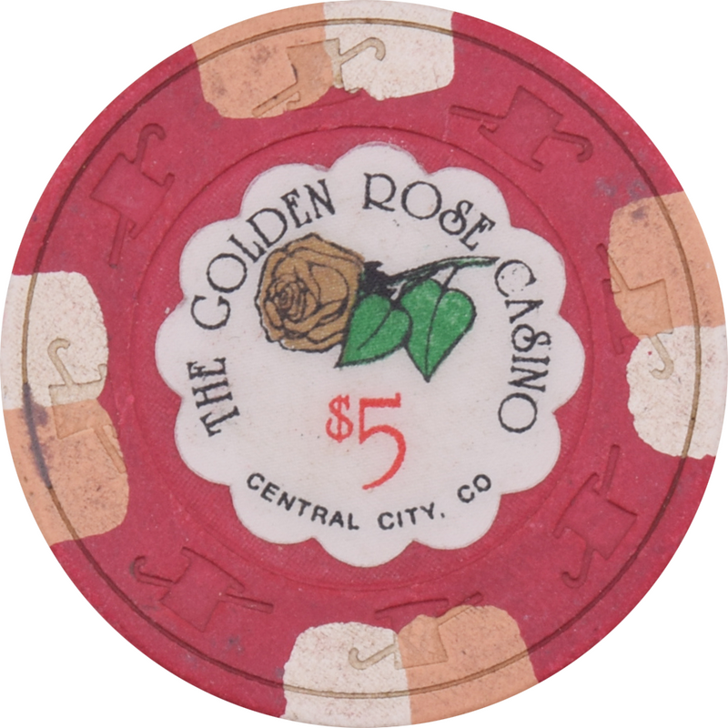 Golden Rose Casino Central City Colorado $5 Chip