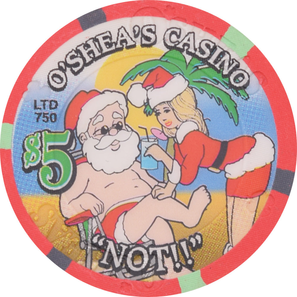 O'Shea's Casino Las Vegas Nevada $5 Christmas Chip 2001