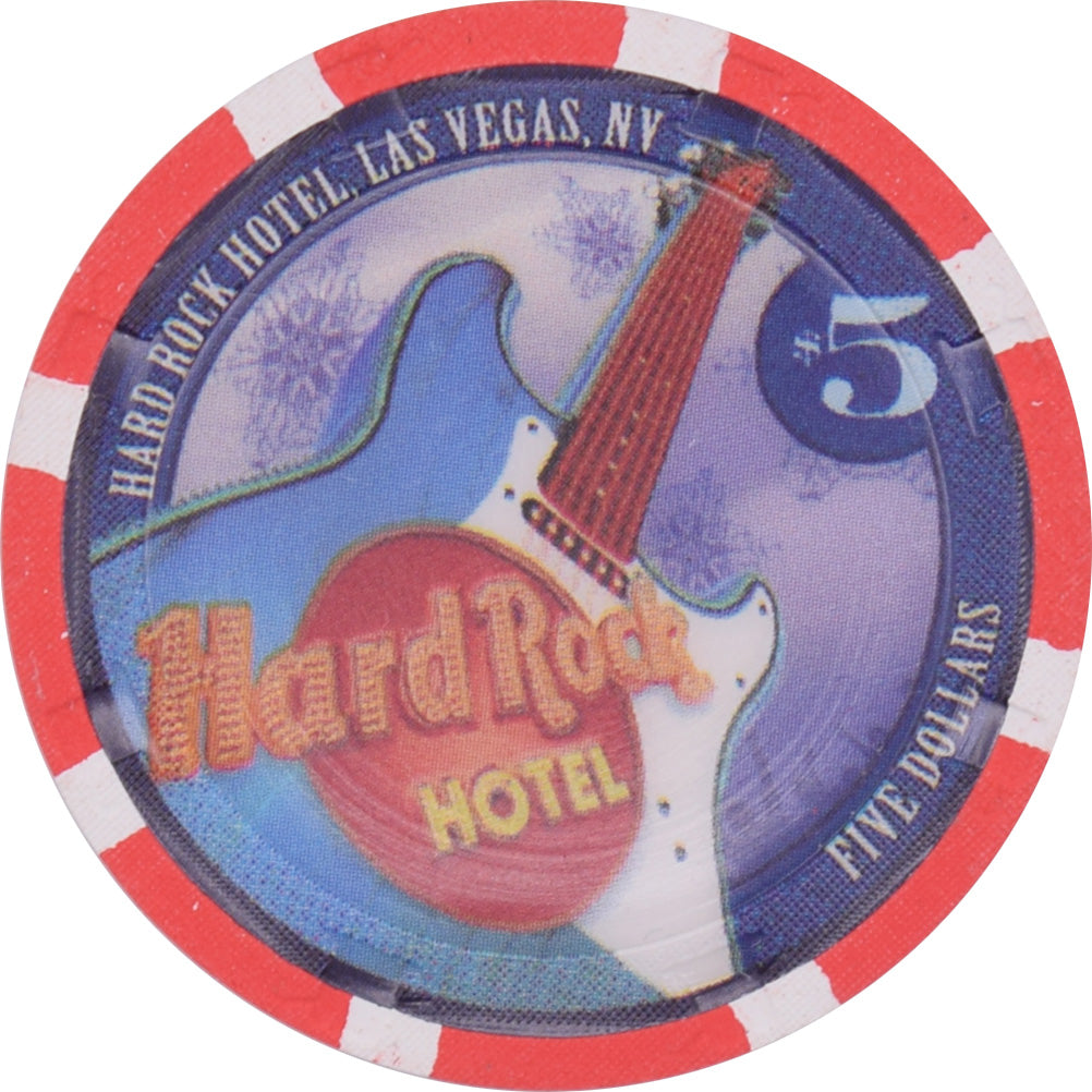 Hard Rock Casino Las Vegas Nevada $5 Christmas / Happy Holidays Chip 2007