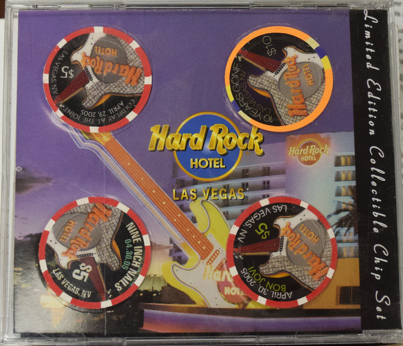 Hard Rock Casino Las Vegas Nevada $5 - 10th Anniversary CD Chip Set 1995-2005