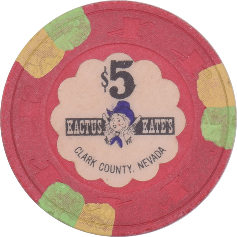 Kactus Kate's Casino Clark County Nevada $5 Chip 1984