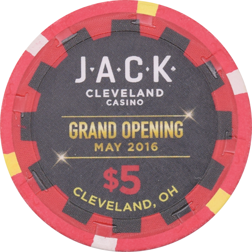 JACK Casino Cleveland Ohio $5 Grand Opening Chip 2016