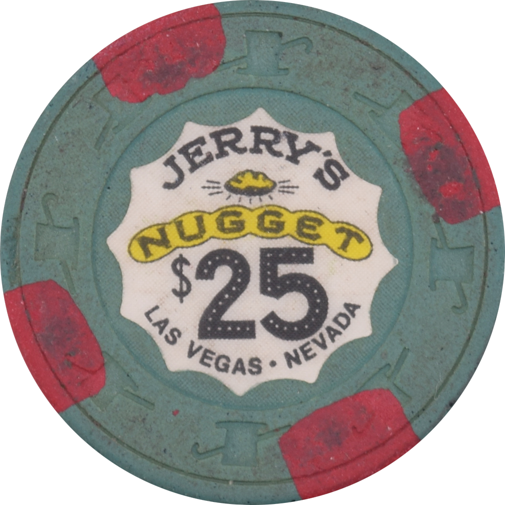 Jerry's Nugget Casino N. Las Vegas Nevada $25 Chip 1980s