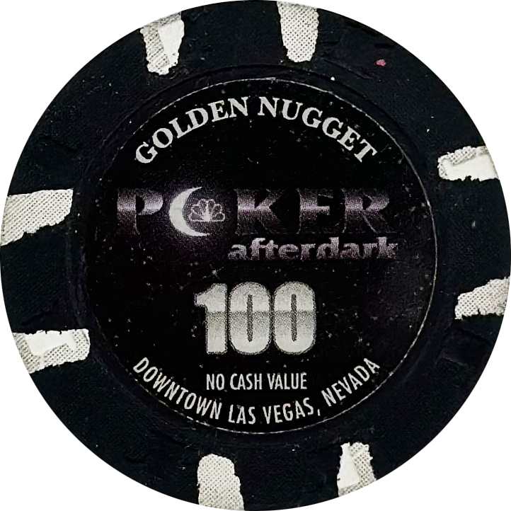 Golden Nugget Casino Las Vegas NV $100 Poker After Dark Chip 2008