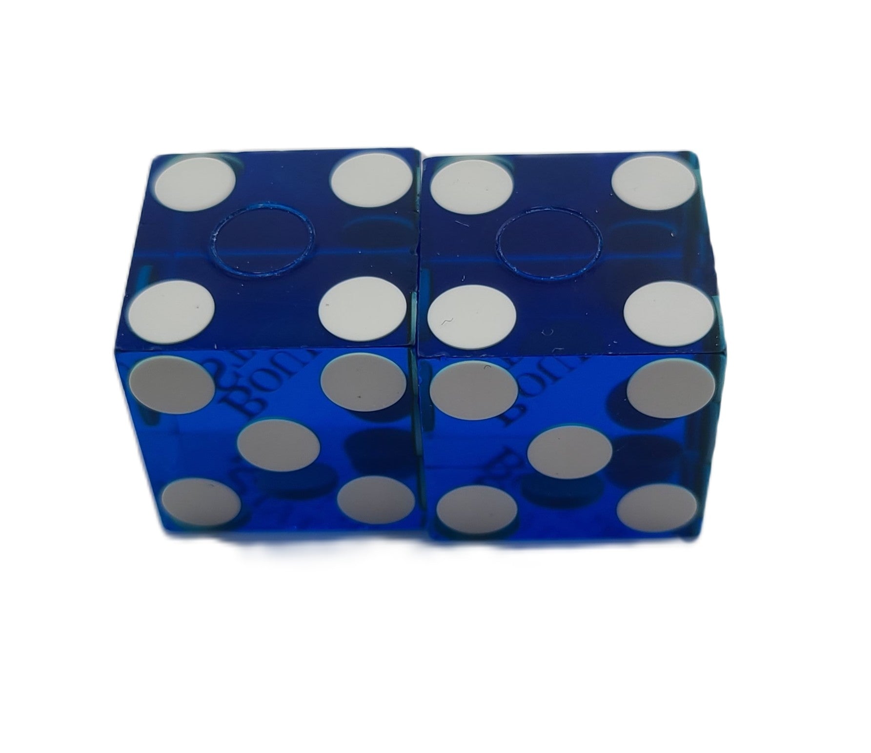 Boulder Station Casino Las Vegas Used Pair of Matching Blue Dice